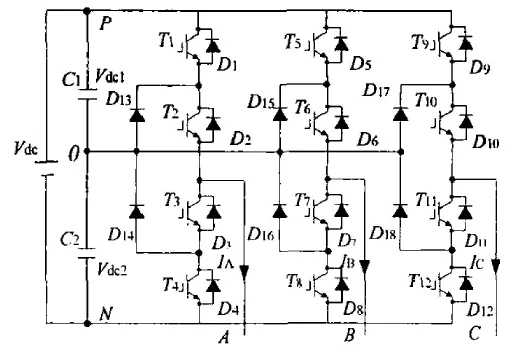 太陽能發(fā)電 Ⅶ 兩種三電平逆變拓?fù)浣榻B(圖1) 太陽能發(fā)電 Ⅶ 兩種三電平逆變拓?fù)浣榻B(圖1)
